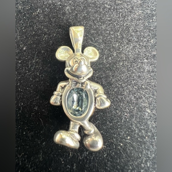 DISNEY Mickey Mouse Pendant with December Birthstone - Picture 1 of 4